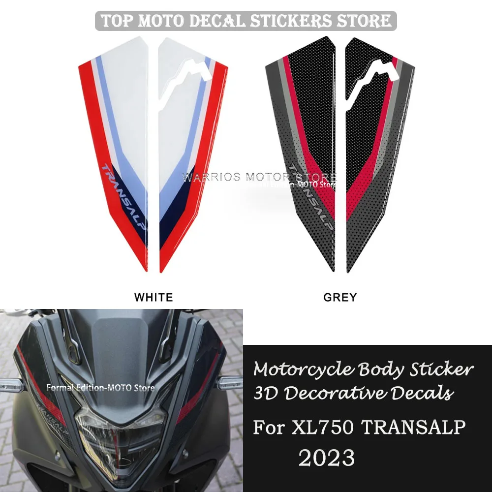 

For Honda XL750 TRANSALP 2023 Motorcycle Front Cover Epoxy Resin Sticker Accessories Waterproof Anti-scratch Decorative Decal