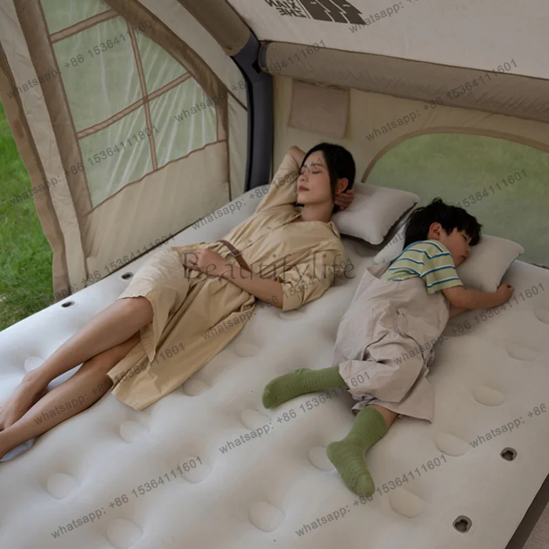 Automatic Inflatable Air Mattress Built-in Electric Pump Portable Folding Sofa Bed Camping Guest Home Comfortable Double Sizes