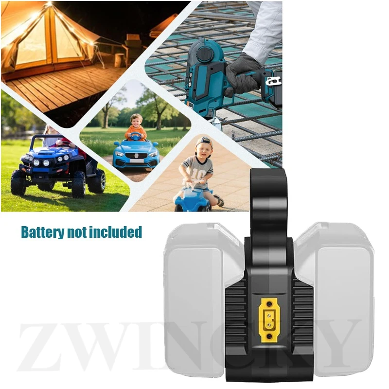 2 in 1 Power Wheel Battery Adapter for 2Packs for Makita 18V Battery，Power Connector for DIY Rc Car Toys Robotics and Rc Truck