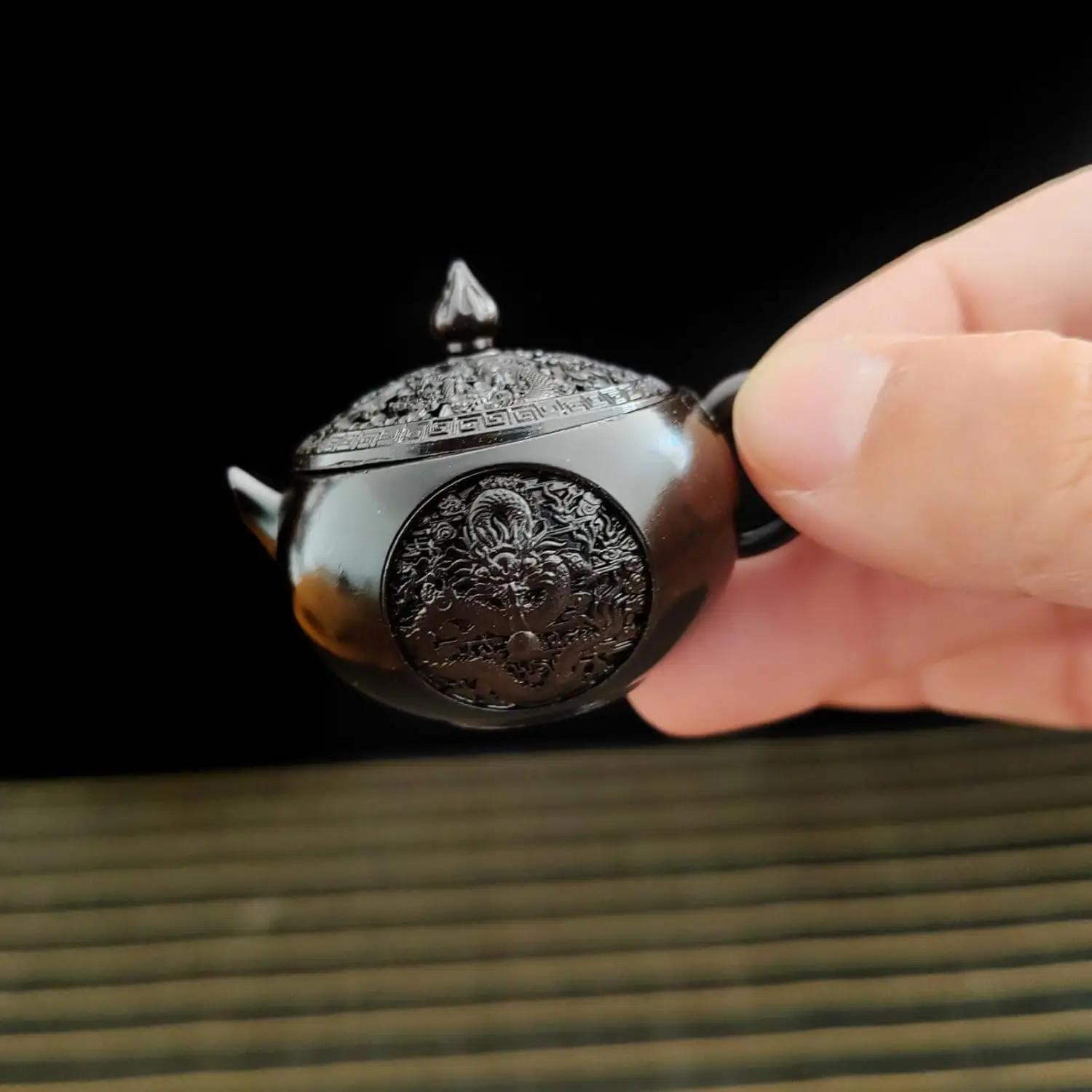 Teapot Shape Incense Burner, Mini Vintage Cone Charcoal Incense Burner, Cone Incense Holder for Stick, Coil and Cone Incense
