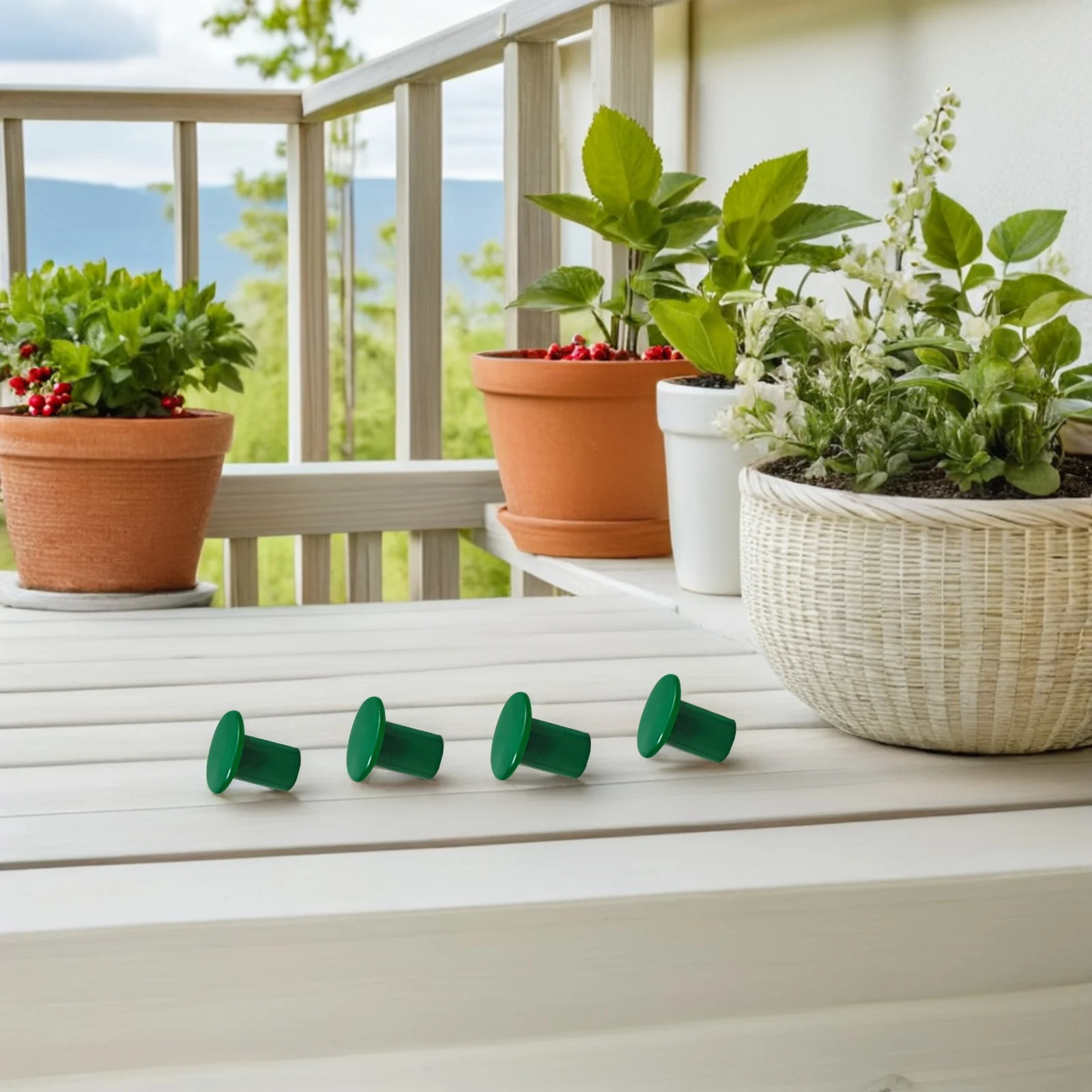 

24Pcs Garden Cane Caps Plastic Bamboo Pole Protectors Safety Covers Outdoor Fence Stick Support Farm Plant Topper