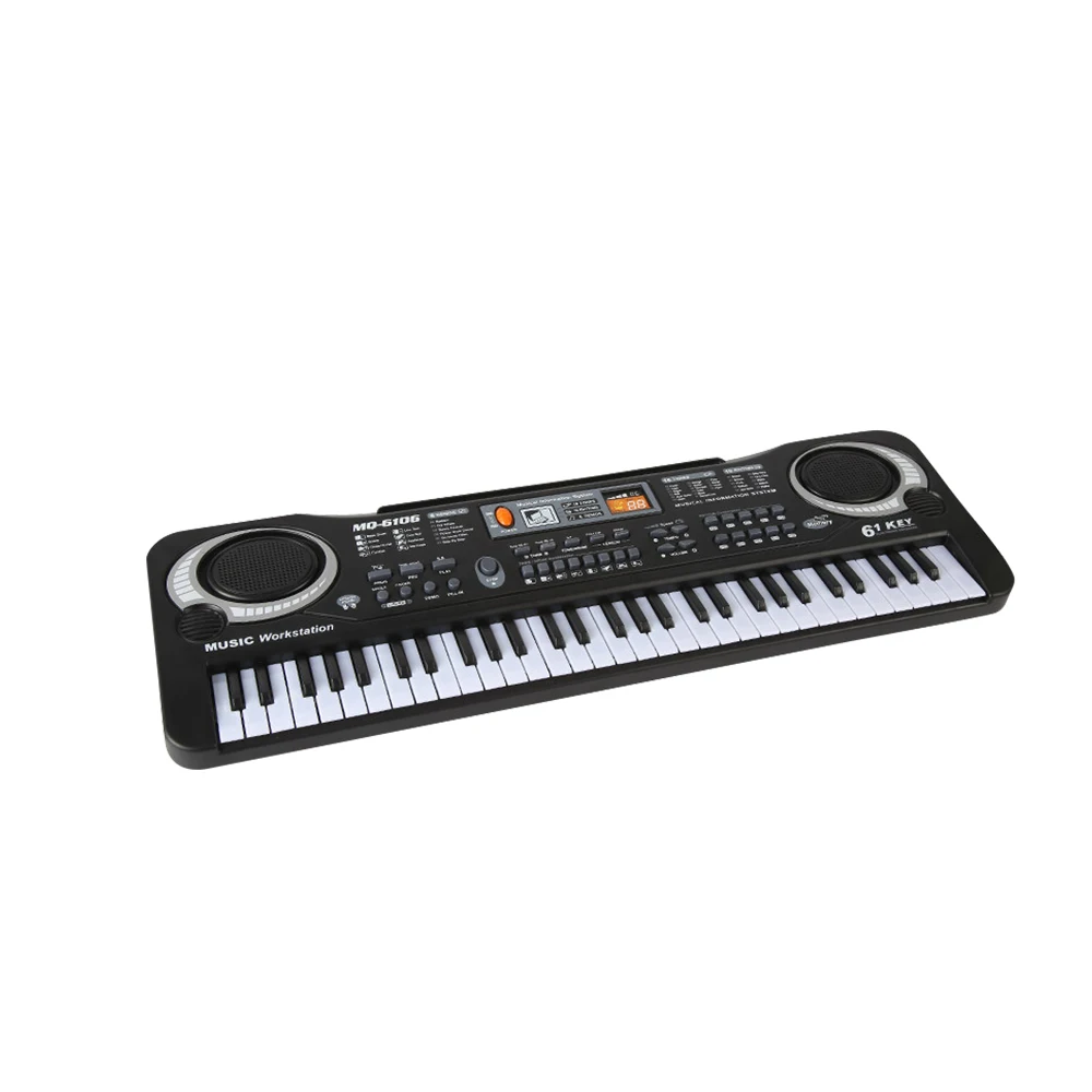 61 Keys Piano Digital Music Electronic Keyboard KeyBoard Black Electric Piano Kids Gift with microphone Keyboard instrument HOT!