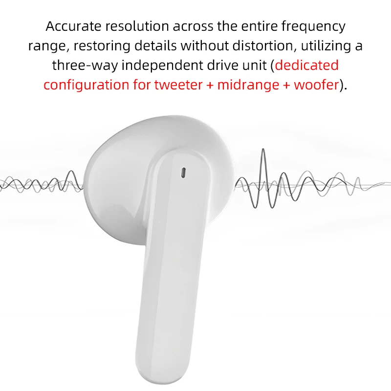 ANC Bluetooth-Ohrhörer mit Geräuschunterdrückung, tragbar, lange Akkulaufzeit, echte kabellose In-Ear-Kopfhörer, wasserdichte Sport-Headsets TWS