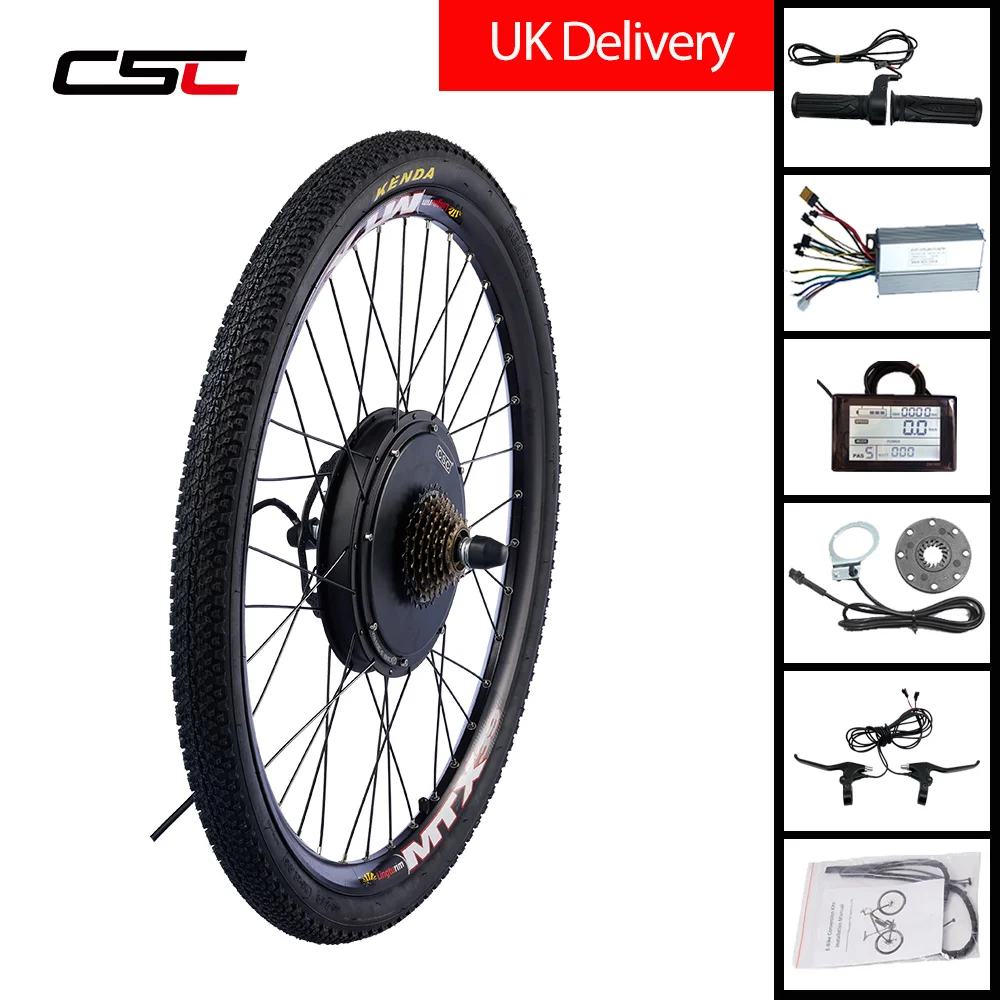 CSC 48V 1000W/1500W MTX Rim Electric bike Conversion Kit EBike 26" 27.5" 29" Rear Hub Motor bicycle Wheel kit With SW900 display