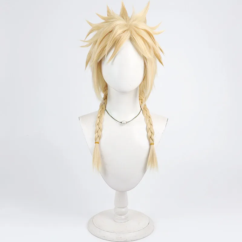 3 Types Final Fantasy VII Cloud Strife Cosplay Wig Blonde Heat Resistant Synthetic Hair Halloween Party Role Play