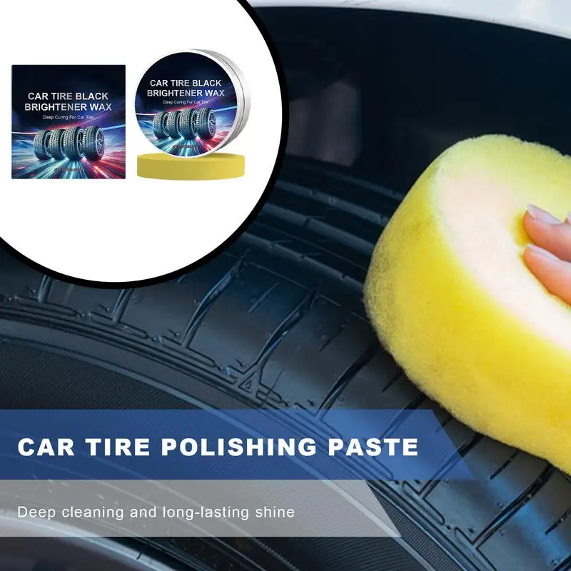 Automobile Tire Gloss Cream Wheel And Tire Cleaner Car Cleaning Tools Tire Cleaner Cream Deep Cleaning Enhanced Shine &