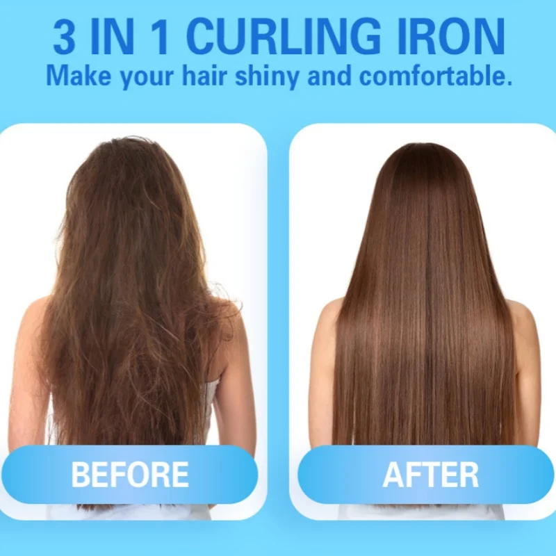 Hair Curler Three-in-one Multifunctional Hair Straightener Bangs Straight Curly Hair Fluffy No Damage Hair Straightener