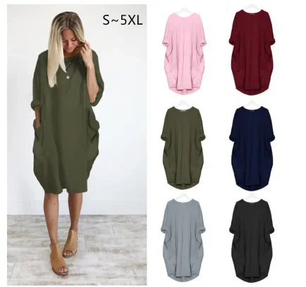 Spring Autumn Long Sleeve Casual Loose Dress Maternity Clothes for Pregnant Women Vestidos Gravidas Lady Dress Pregnancy Dresses