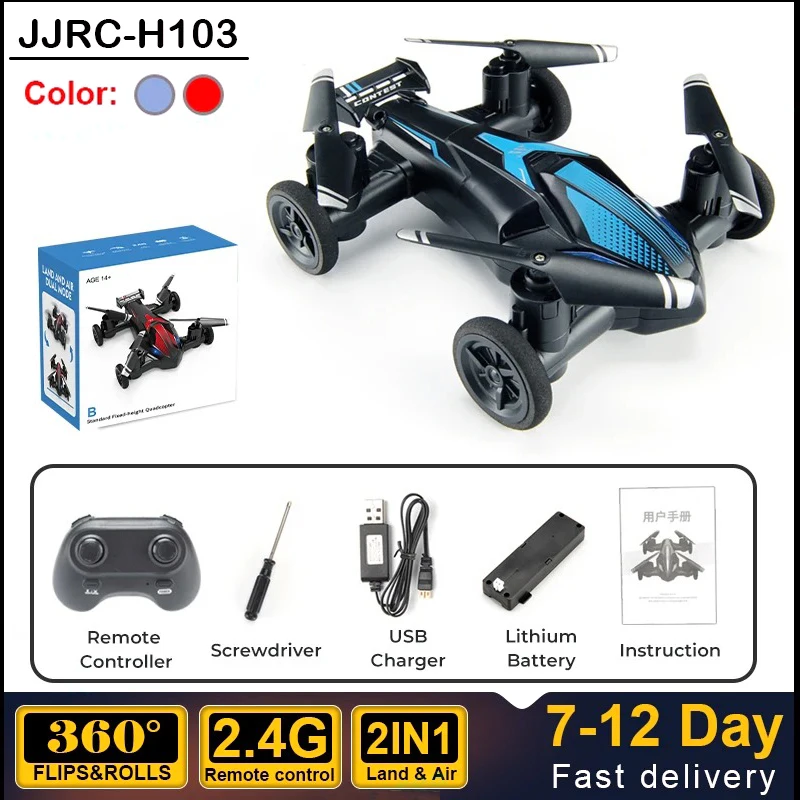 

JJRC Land-Air Mini RC Дрон Летающий автомобиль Двухрежимный пульт дистанционного управления Квадрокоптер Безголовый удержание высоты 360° ° Флип радиоуправляемая игрушка в подарок для детей