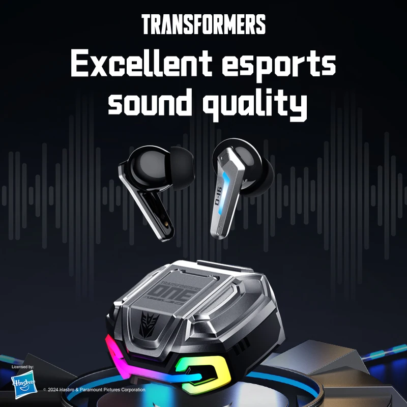 Transformers TF-T22 TWS Wireless Bluetooth5.4 Headset Long Endurance Low Latency Gaming Headphones HIFI stereo Music Earbuds