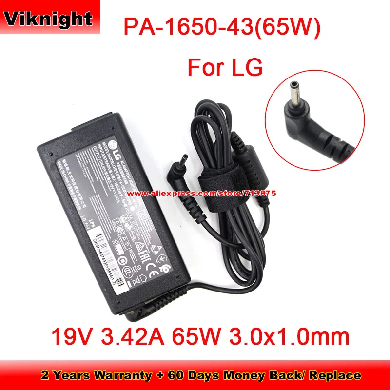 

Genuine PA-1650-43(65W) Adapter For LG 19V 3.42A 65W Powe Supply Small Tip For LG LCD Monitor