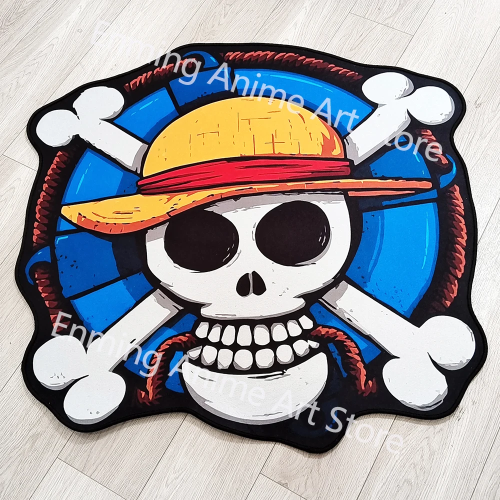 Irregular Rugs Anime One Piece Flag Skull Customize Cartoon Rug Handmade Carpet Area Rug for Home Decor