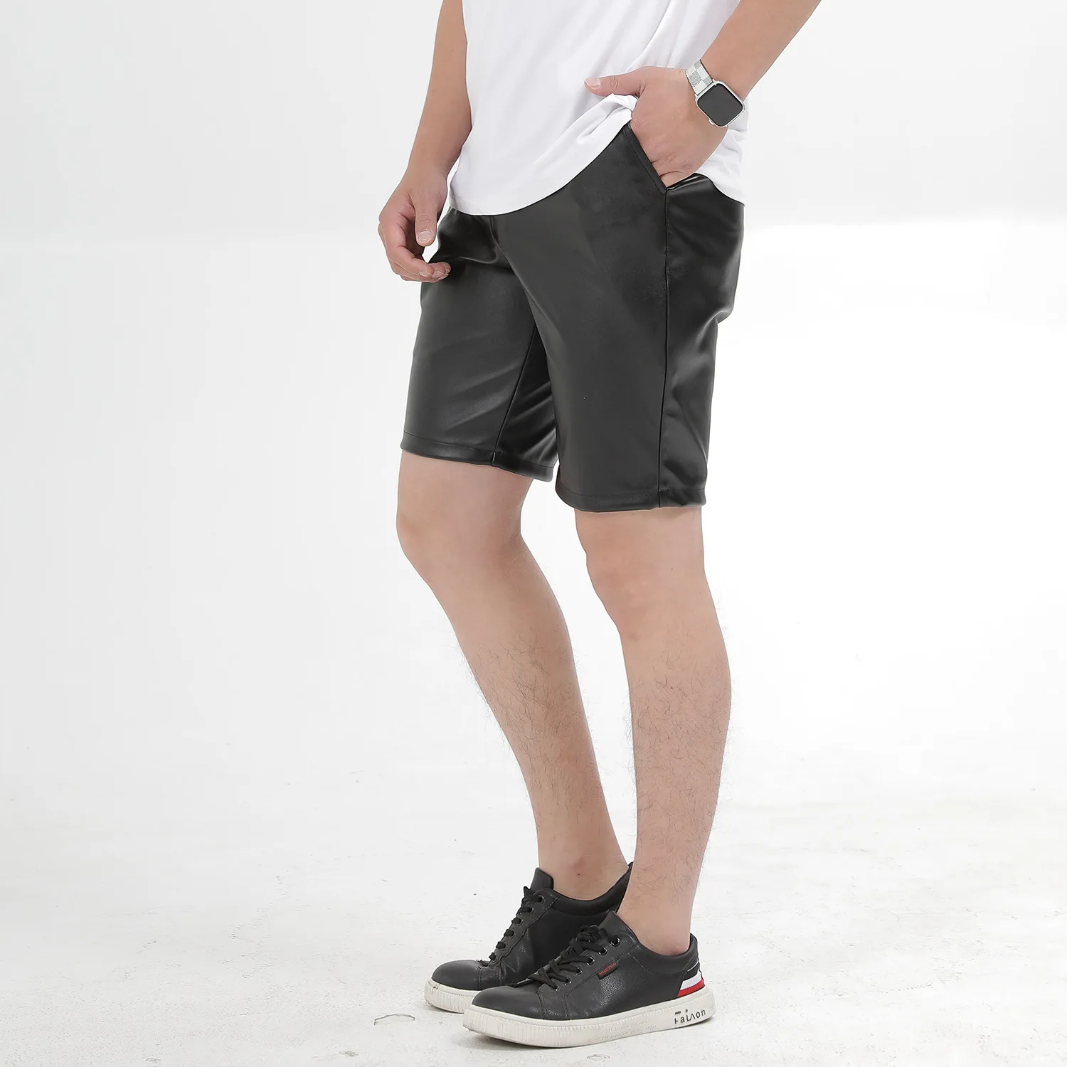 Summer men's ultra-thin hip lifting slim fitting shorts, trendy high elasticity, colorful hot pants