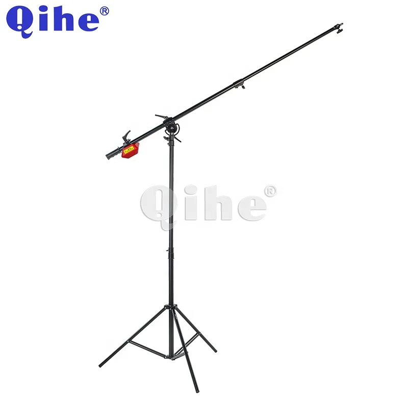 QIHE QH-J2180 Boom Light Stand with Stand 100-185cm,Crossbar 120-225cm,a 4KG Counterweight Included