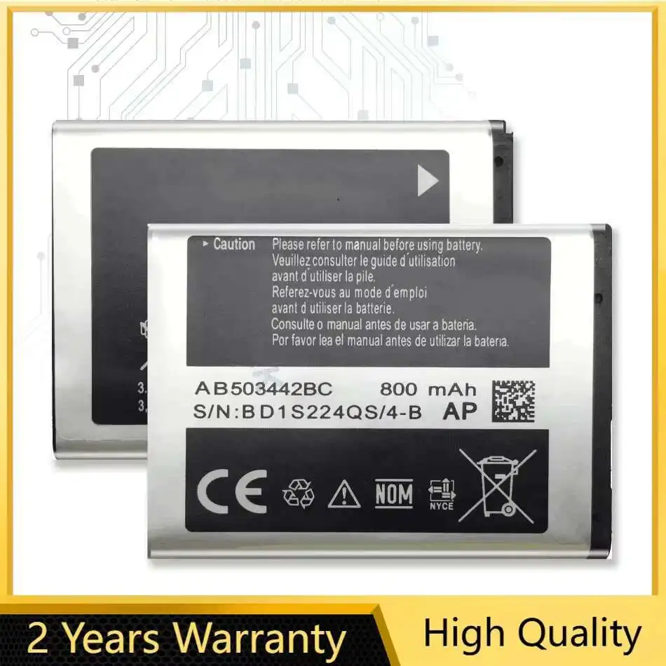 

АБ 503442 Литий-ионный аккумулятор BC для Samsung E578 J700 J708i J708 T509