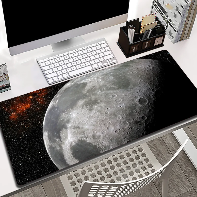 GuJiaDuo Moon Art Mouse Pad Natural Rubber Waterproof Non-slip Notebook Keyboard Table Pad Simple Stuff Accessories Desk Mat