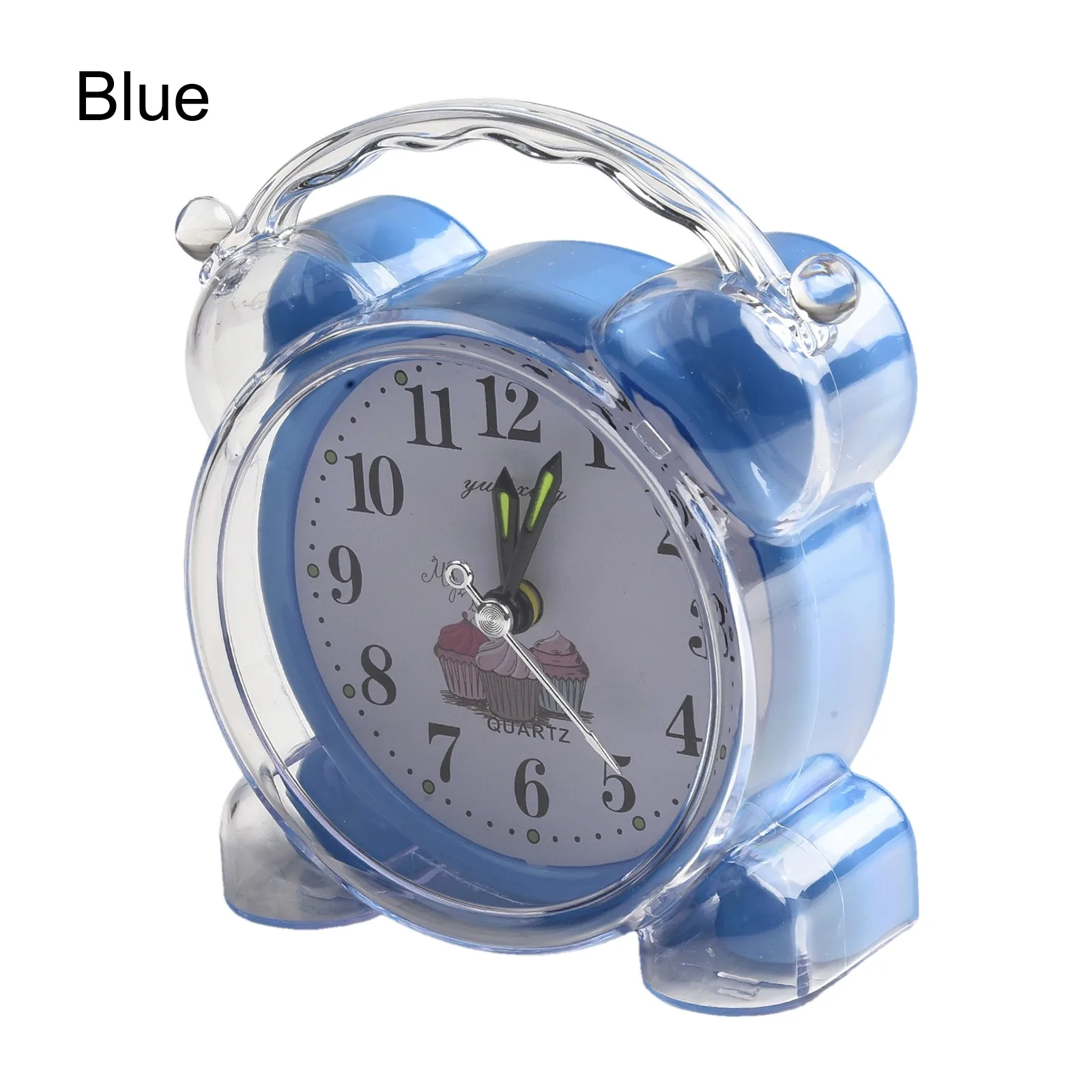 Compact Plastic Alarm Clock with Loud Clear Alarm for Bedroom School Office Desk Home Decor Easy Rear Control Adjustment