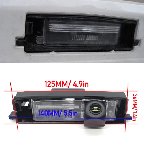 Imagen 2 del producto Cámara de visión trasera de visión nocturna, cámara de marcha atrás, cámara de respaldo de coche HD CCD gran angular para Toyota Yaris Vitz XP10 Hatchback