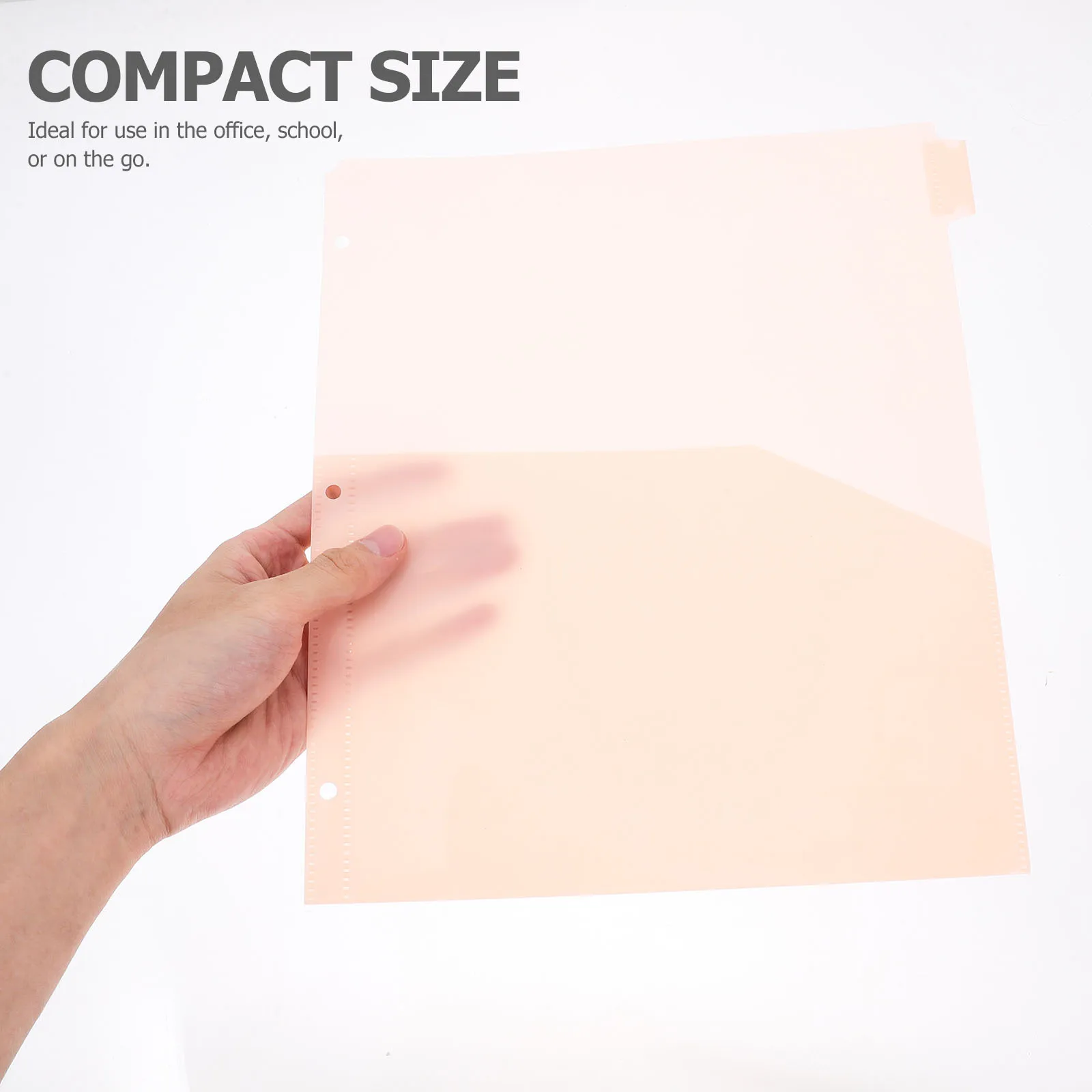 8Pcs Plastic Dividers Pockets Tabs Three Ring Binder Organizer Multifunctional Design Easy Access Reliable Protection