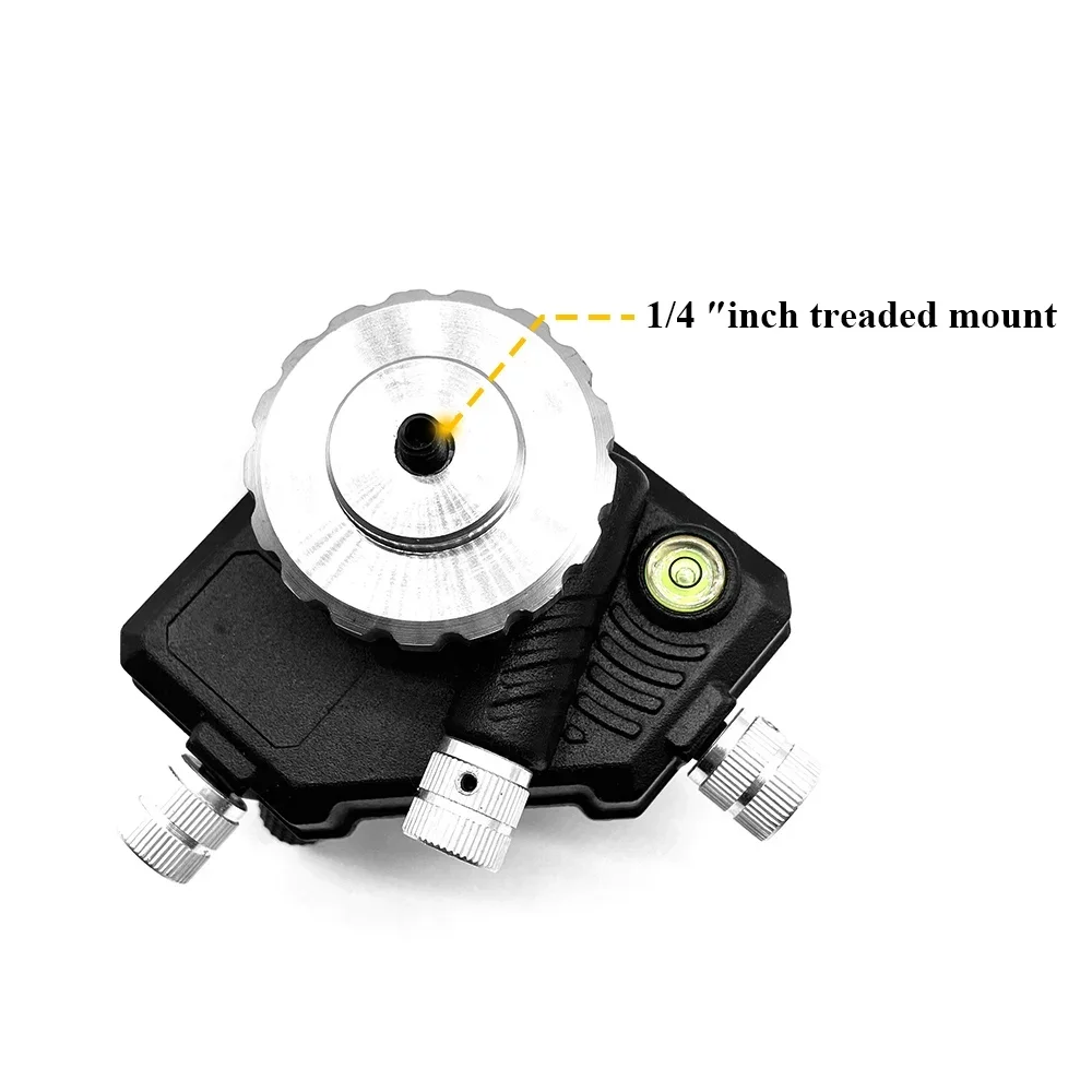 Trépied en métal à Rotation réglable, Base de Rotation, Interface 1/4 pouces, trépied Para Nivel Laser