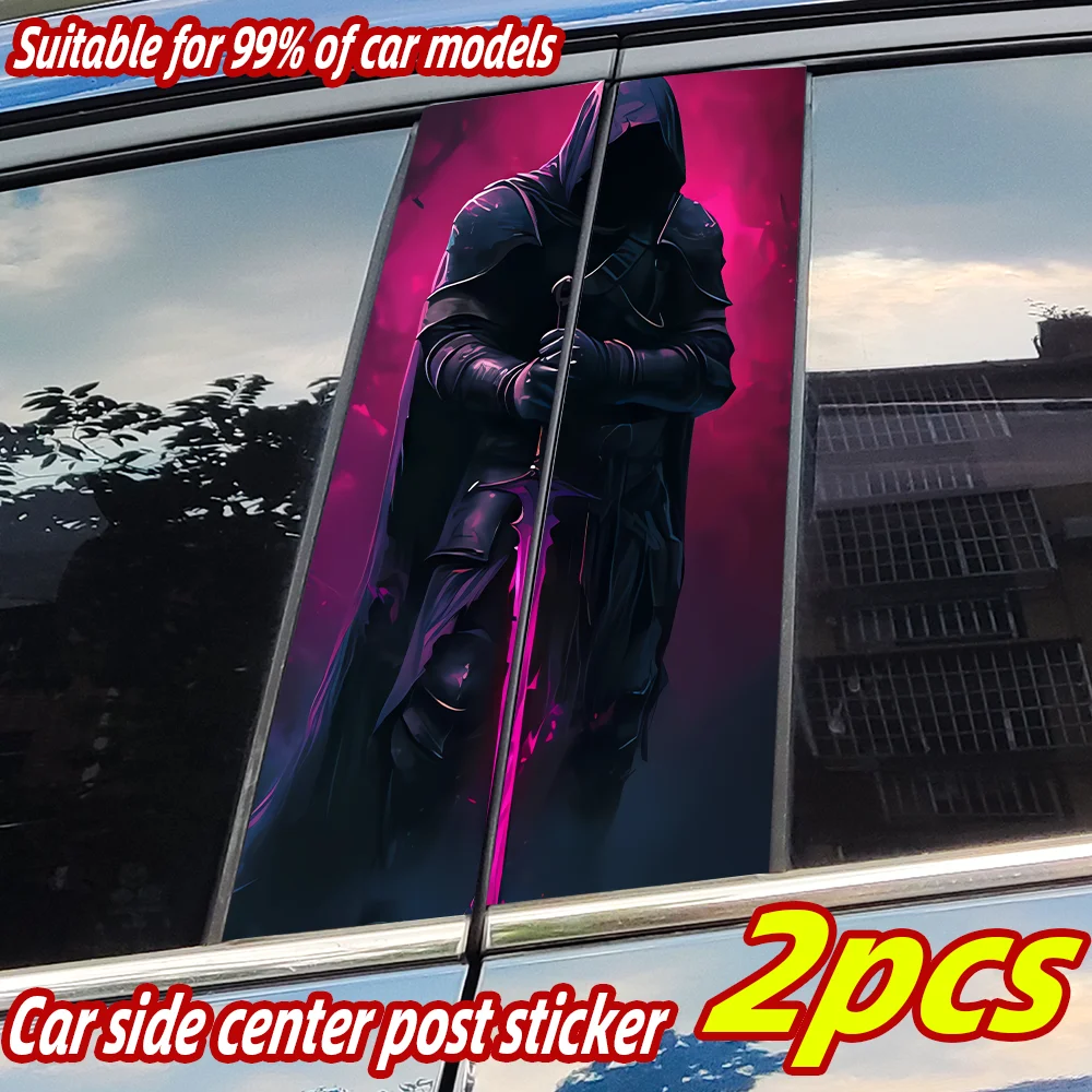

Swordsman Warrior Car Sticker Auto B-pillar Car Center Column Decor Cover Scratches Waterproof Sunscreen Vinyl Decal Accessories