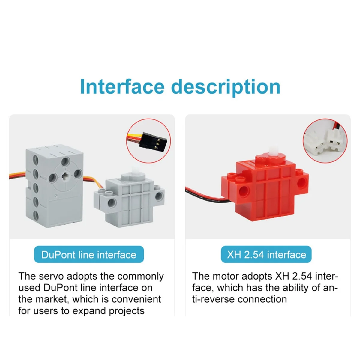 Servomotor de bloques de construcción programable A74Z, engranaje de dirección para coche Robot Microbit y Kit electrónico DIY, juguete programable B
