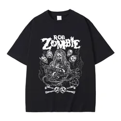 Limited Rob Zombie Hellbilly Deluxe Dragula Graphic T-shirt Men Women Gothic Vintage Oversized Tshirt Rock Metal Music T Shirts