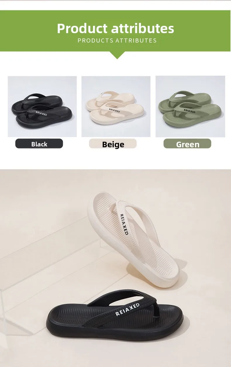 Sommer Neue Paar-Flip-Flops, Dicksohlige Weichsohlige Sandalen, Modische Strandpantoffeln für Damen und Herren – Detail 8
