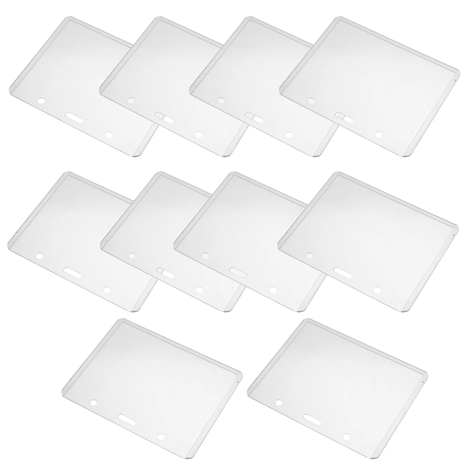 50 Uds. Portatarjetas transparente con nombre, funda para insignia, cubiertas para tarjetas de juego, cordón de exhibición reutilizable