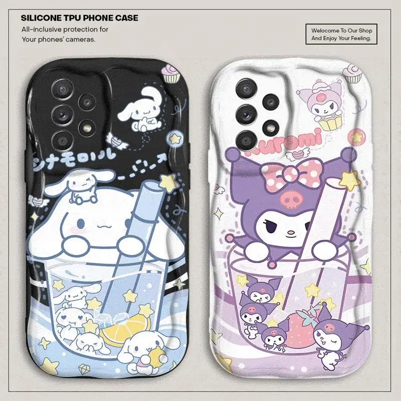 Carino Kuromi Cinnamoroll per Samsung Galaxy A55 A35 A15 A73 A72 A54 A53 A52 A33 A34 A42 A32 A24 A23 A22 A14 A13 A12 5G cassa del telefono