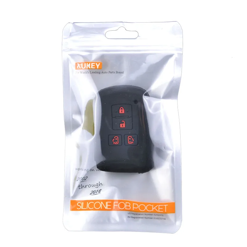 AX 4 Button For Toyota Sienta Alphard Voxy Noah Esquire Harrier Silicone Remote Key Case Fob Shell Cover Skin 2015 - 2018 2019