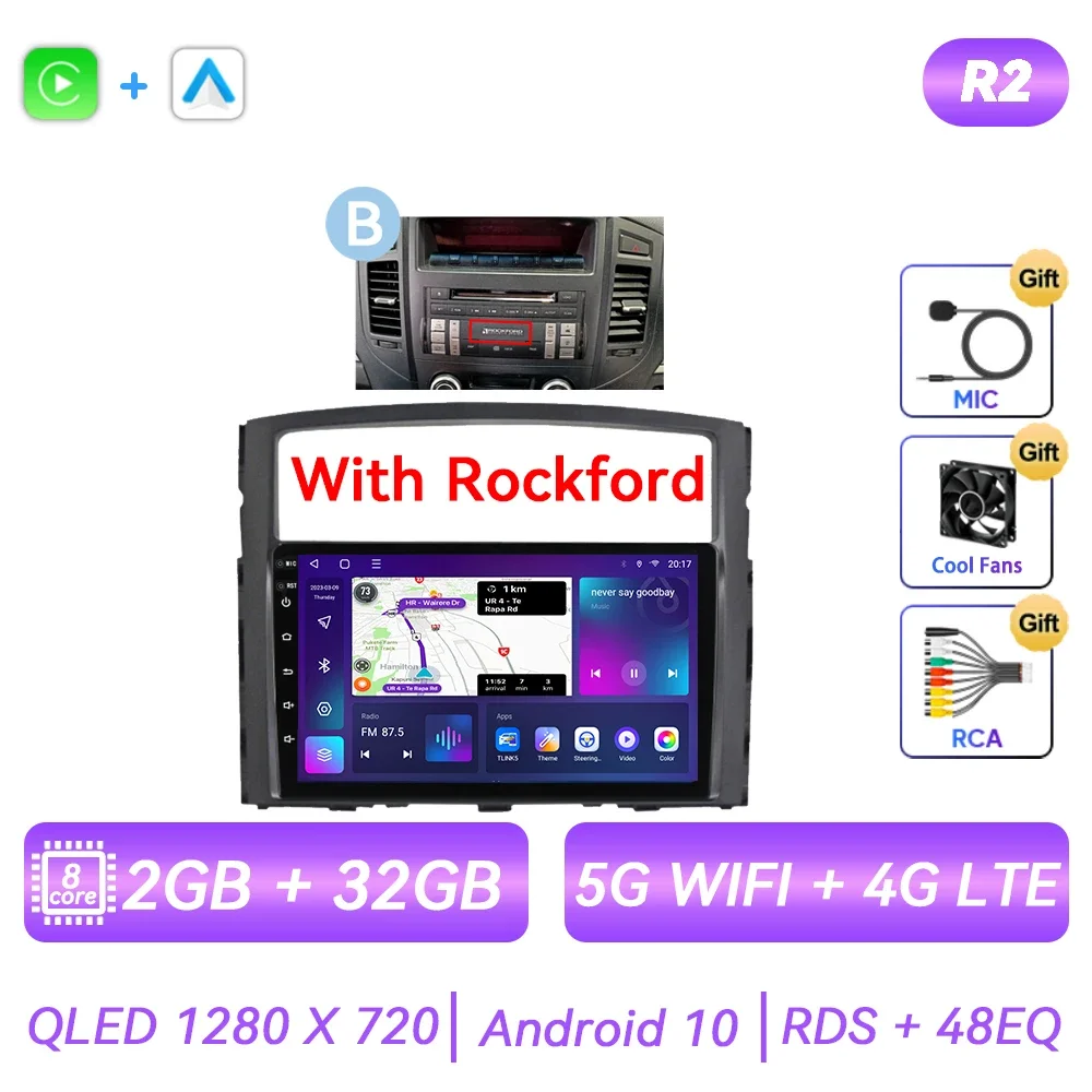 For Mitsubishi Pajero 4 V80 V90 2006 - 2014 Car Radio Android Multimedia Player Navigation GPS Carplay Touch Screen Auto Stereo image 3