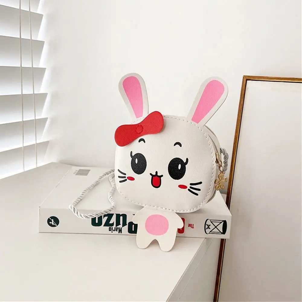 Cute Rabbit Shoulder Bag PU Leather Small Messenger Bag Handbag Kids Girls