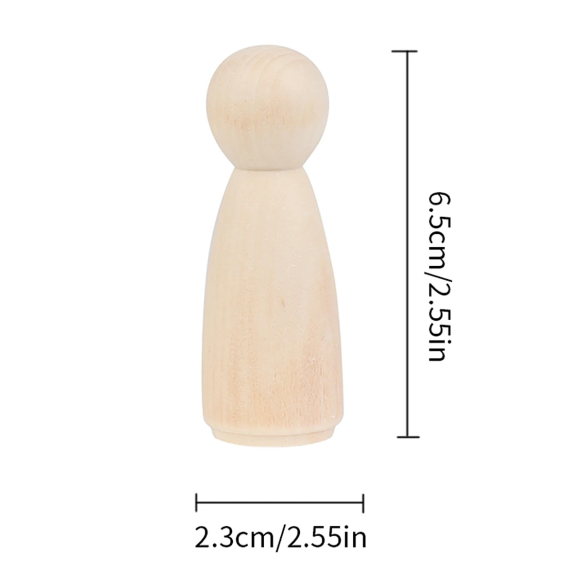 20 Pack Wooden Peg Dolls Unfinished Peg People Unpainted Peg Doll Bodies Natural Wood Shapes Figures Decorative Peg Doll People