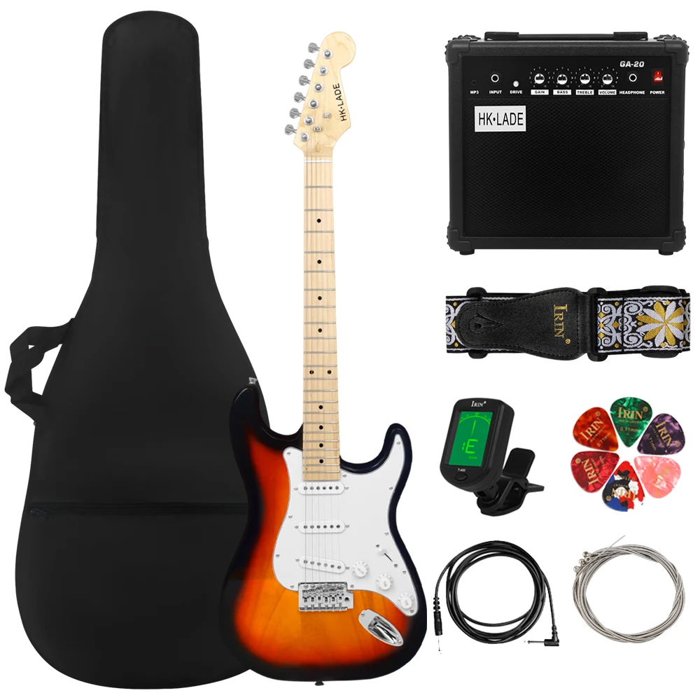 

HK·LADE 6 Strings 22 Frets Electric Guitar 39 Inch Maple Body Electric Guitarra With Amp Bag Strap Guitar Parts & Accessories