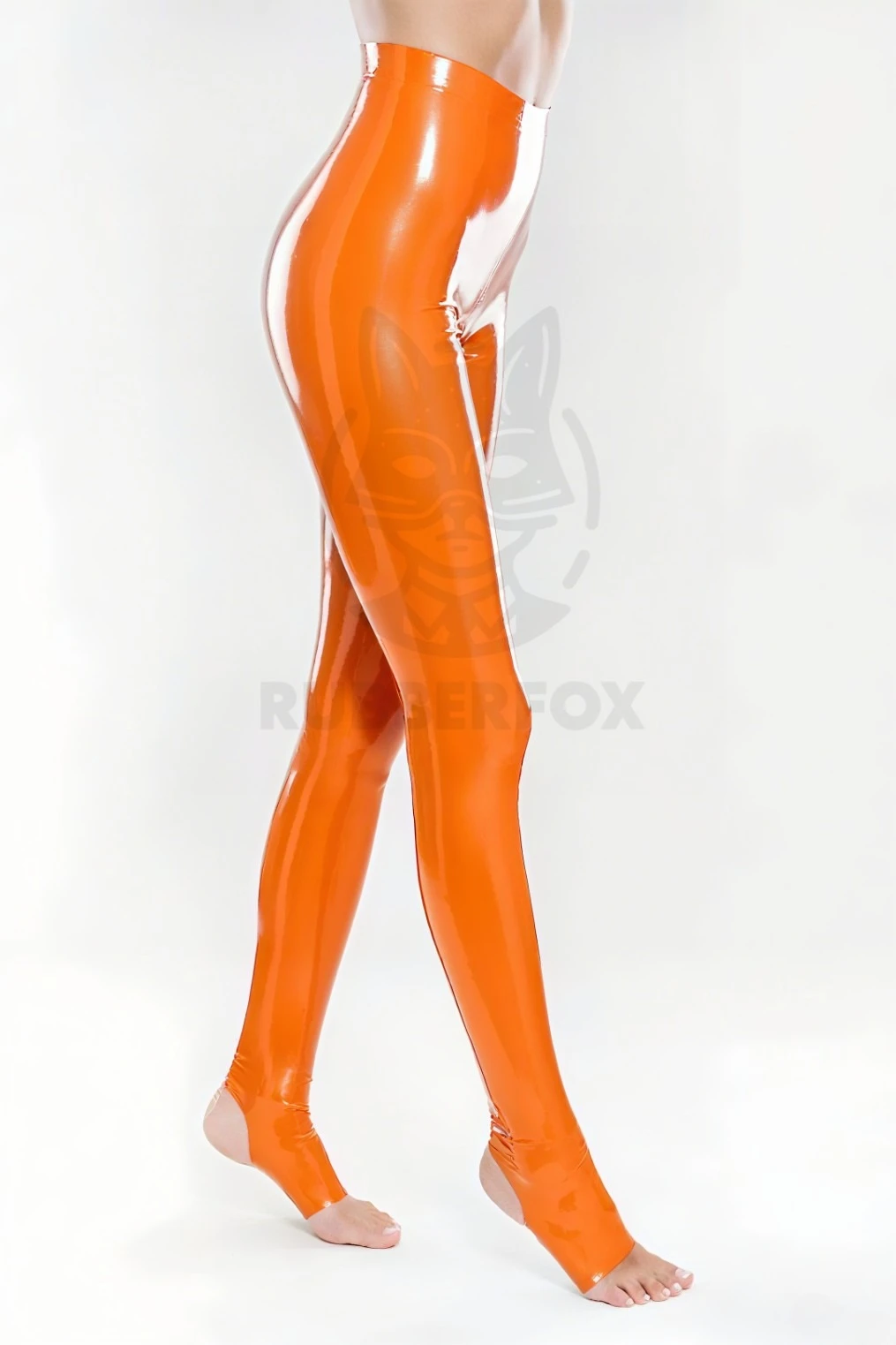 

rubber leggings women's orange latex leggings high waist clubwear party pants handmade customized ﻿cosplay