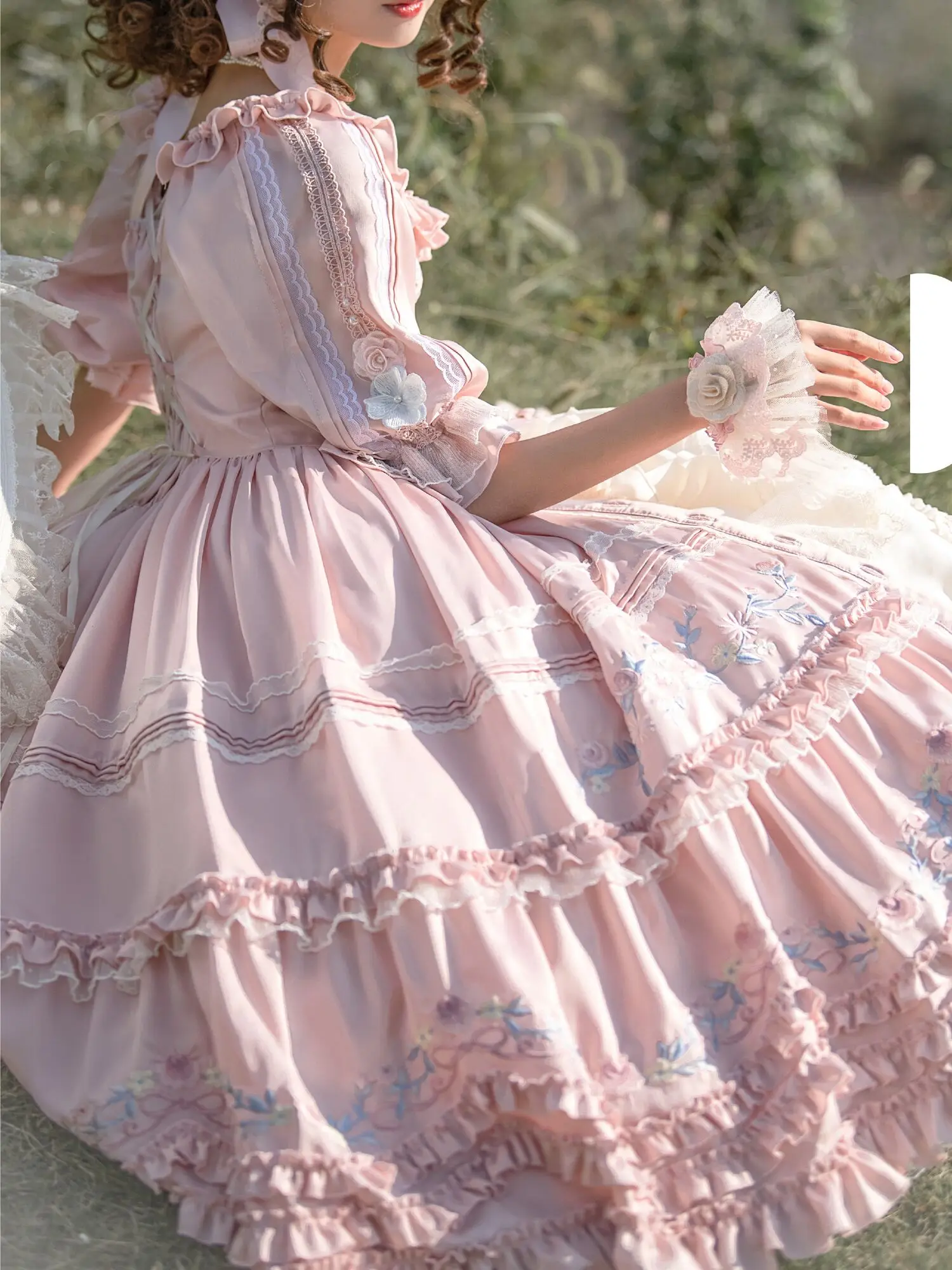 OP Lolita Dress Vintage Victorian Princess Tea Party  Elegant Three Quarter Sleeves Soft Girly Baby Doll Dresses Kawaii Clothing