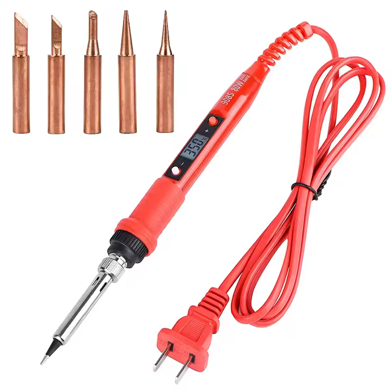 JCD Electric Soldering Iron 80W LCD Digital Display Adjustable temperature soldering iron tips 220V/110V Welding Solder Tool908S - Image 8