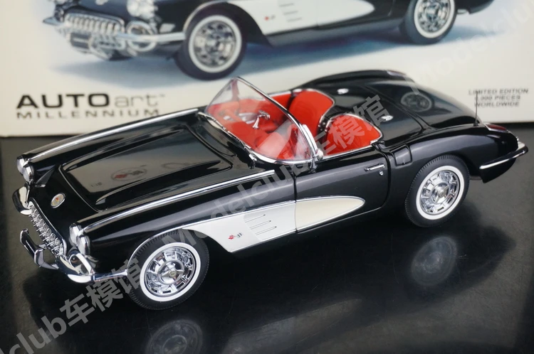 

Autoart 1:18 C1 1958 черный винтажный автомобиль моделирование ограниченная серия все открытые сплавы металлическая статическая модель автомобиля игрушка в подарок