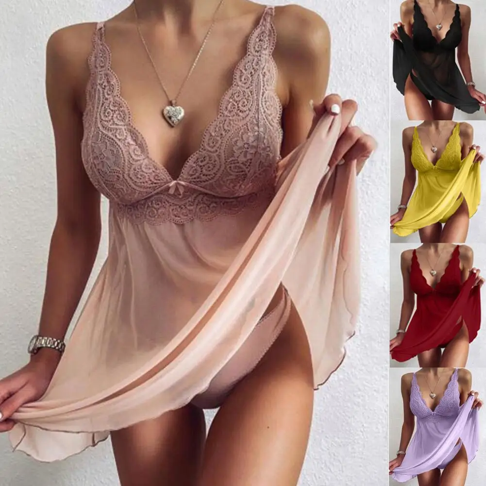 

Sexy Lace Pajamas Set Women's Underwear Low Waist Band Thin Cup Polyester Fabric Vest Summer Soft Sleeveless Mini Skirt Set