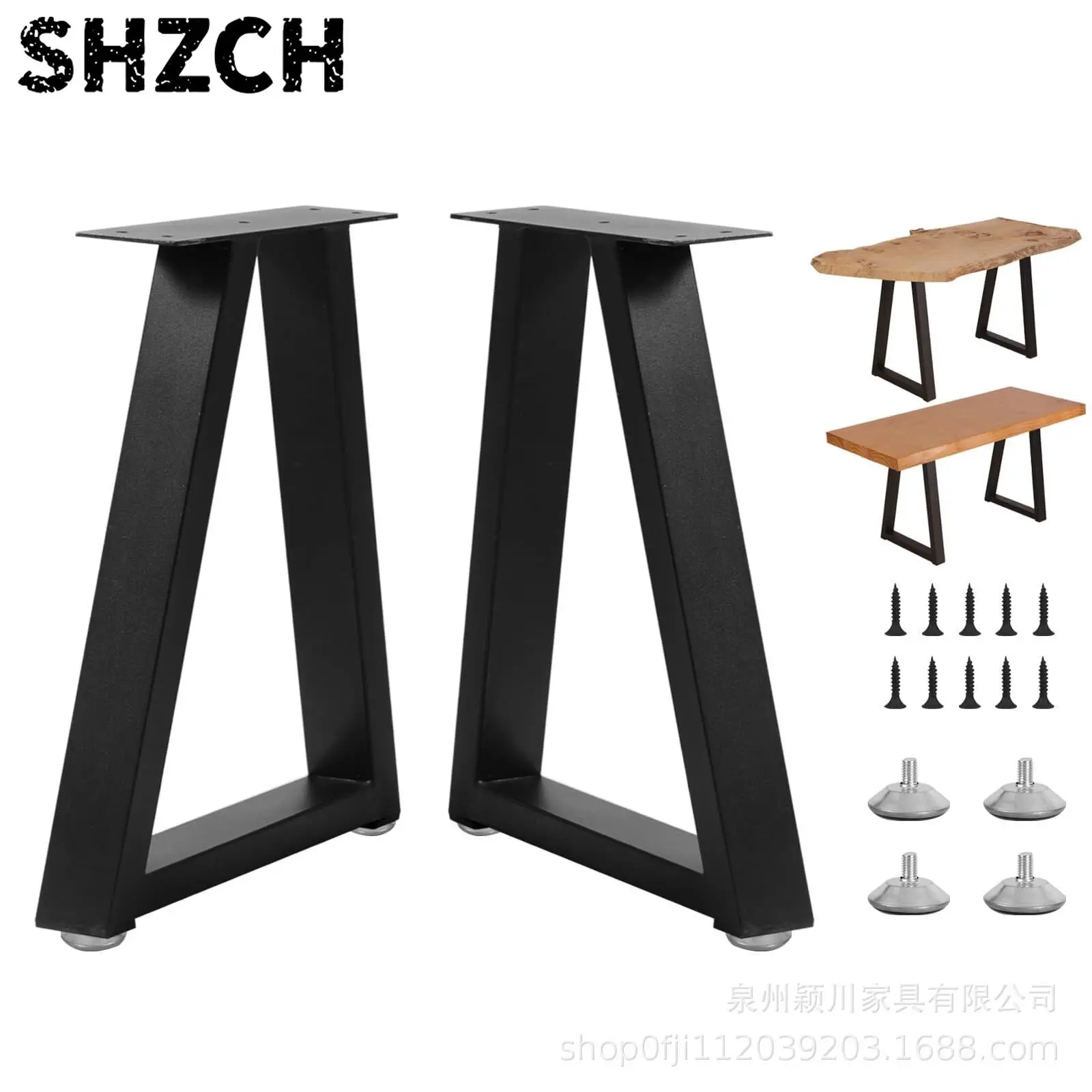 Wrought Iron Simple Metal Desktop Support Frame, Dining Table Support Office Desk Foot Bench Chair Leg