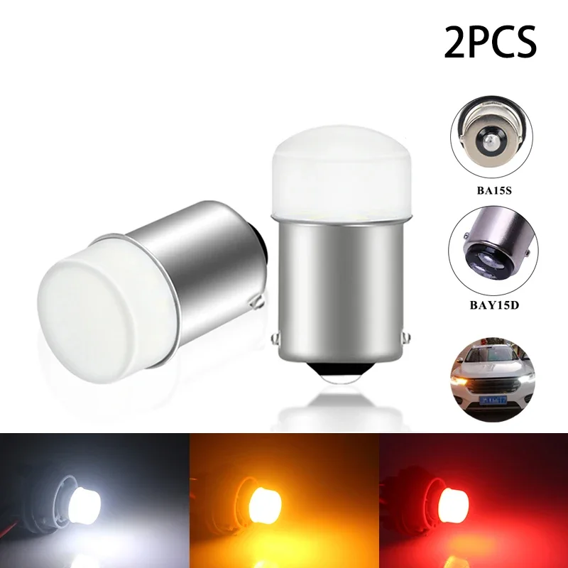2Pcs BAY15D 1157 Led Brake Light 1156 BA15S P21W Led PY21W BAU15S DRL Turn Signal Lamp 3014 9 SMD Lighting Reverse Lamp 12V