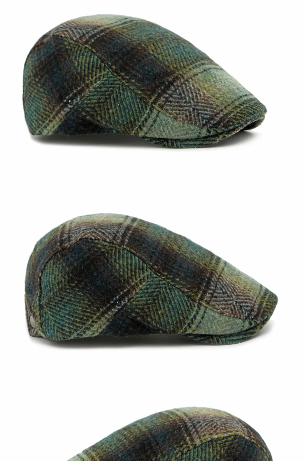 HT4883 Herren Berets Frauen Herbst Winter Plaid Wolle Baskenmütze Hut Künstler Maler Achteckige Flache Kappe Männlich Weiblich Einstellbare Baskenmütze Kappen – Detail 7
