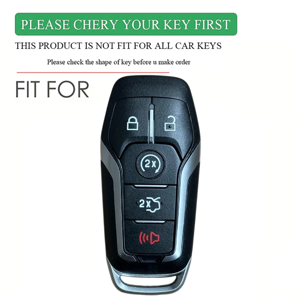 Keychain Silicone Car Remote Key Case for Ford Fusion F-150 Edge Explorer Mustang Lincoln MKZ MKC Platinum 2016 F150 Lariat