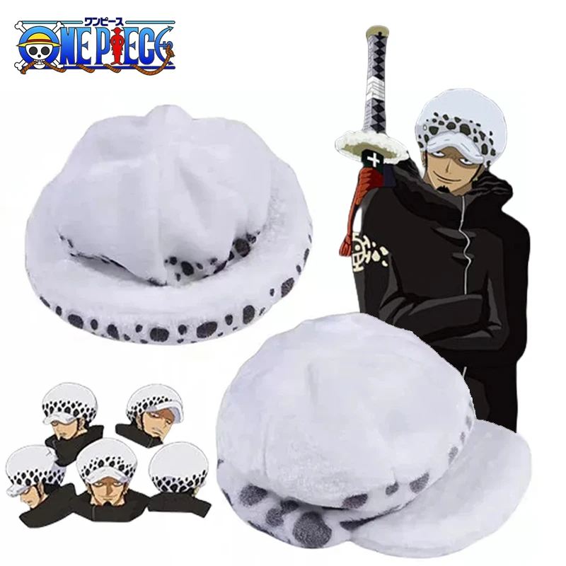 Anime One Piece Trafalgar Law Plüsch Hut Cartoon Cosplay Kappe Kawaii Cos Zubehör Requisiten Kostüm Kinder Geburtstag Weihnachten Geschenke