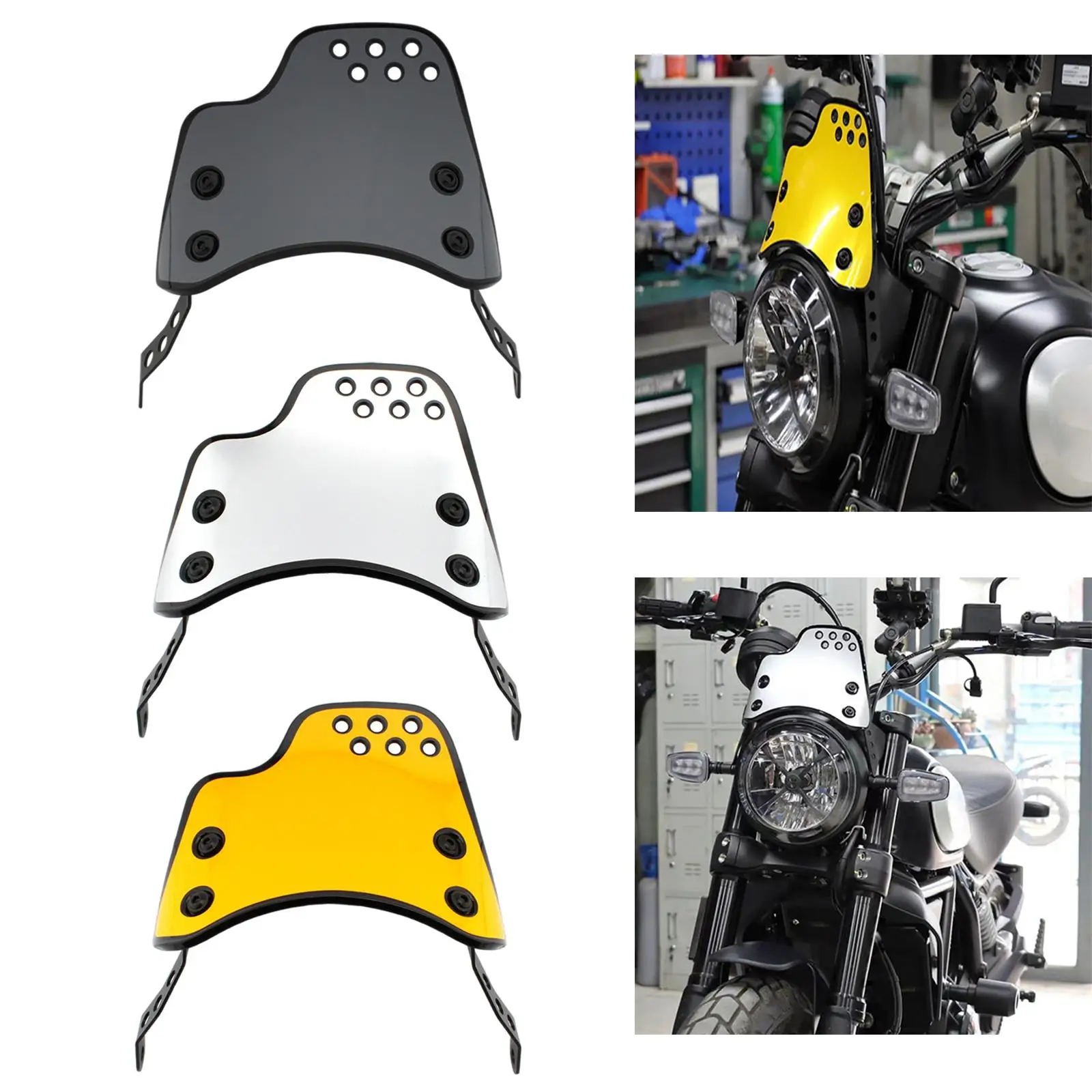 Motorcycle Windshields Protection Cover Extension for Yamaha Kawasaki Moulding Accessories