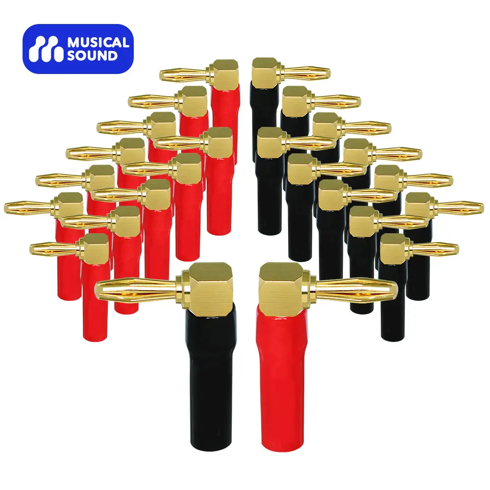 Musical Sound 2/24/100 Pcs Gold Plated Copper Hifi Banana Plug Connector Amplifier Jack Audio Speaker Cable Wire Plugs Jack