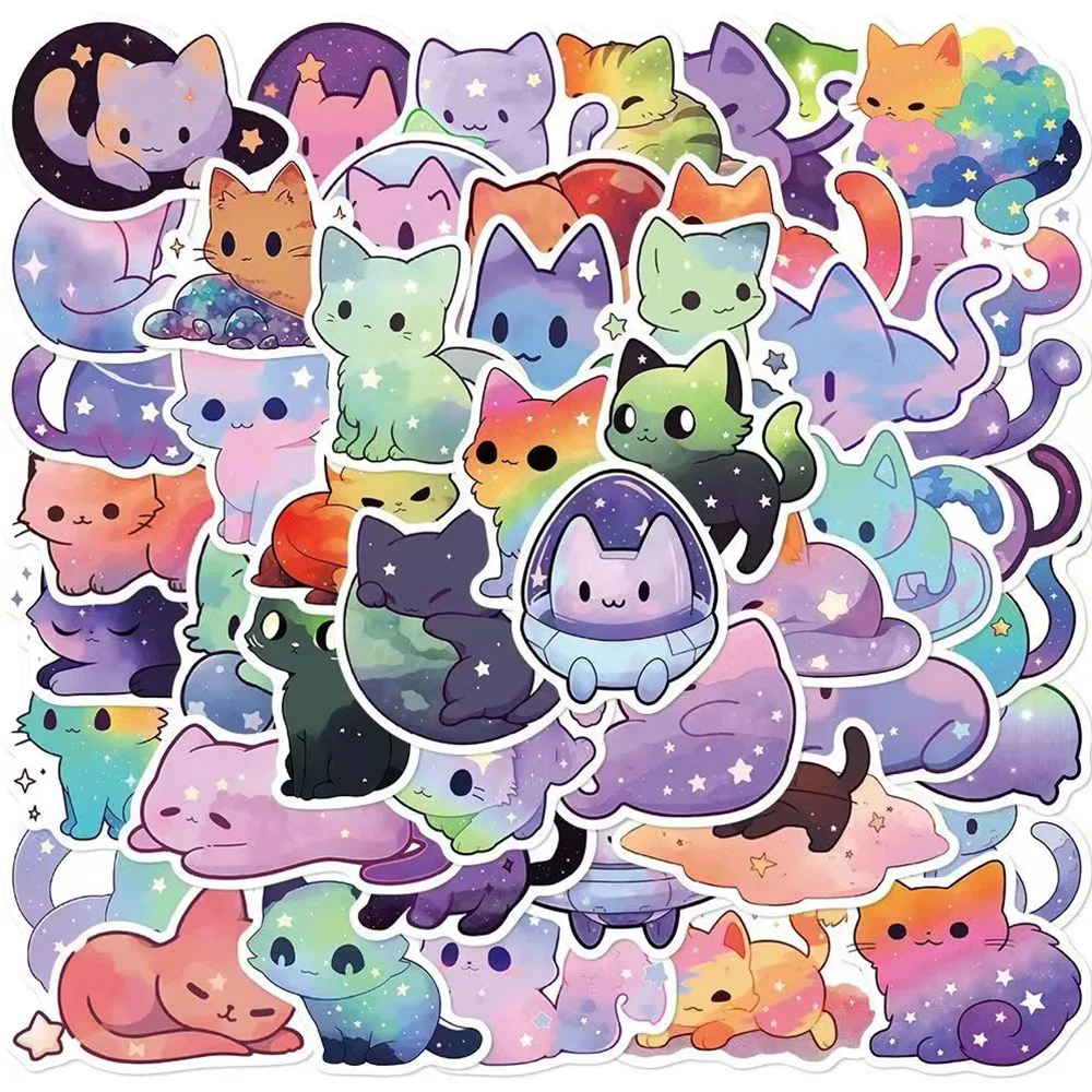 

10/30/50pcs Funny Cute Cat Graffiti Stickers Cartoon Decals DIY Fridge Laptop Phone Decoration Classics Sticker for Kids Toys