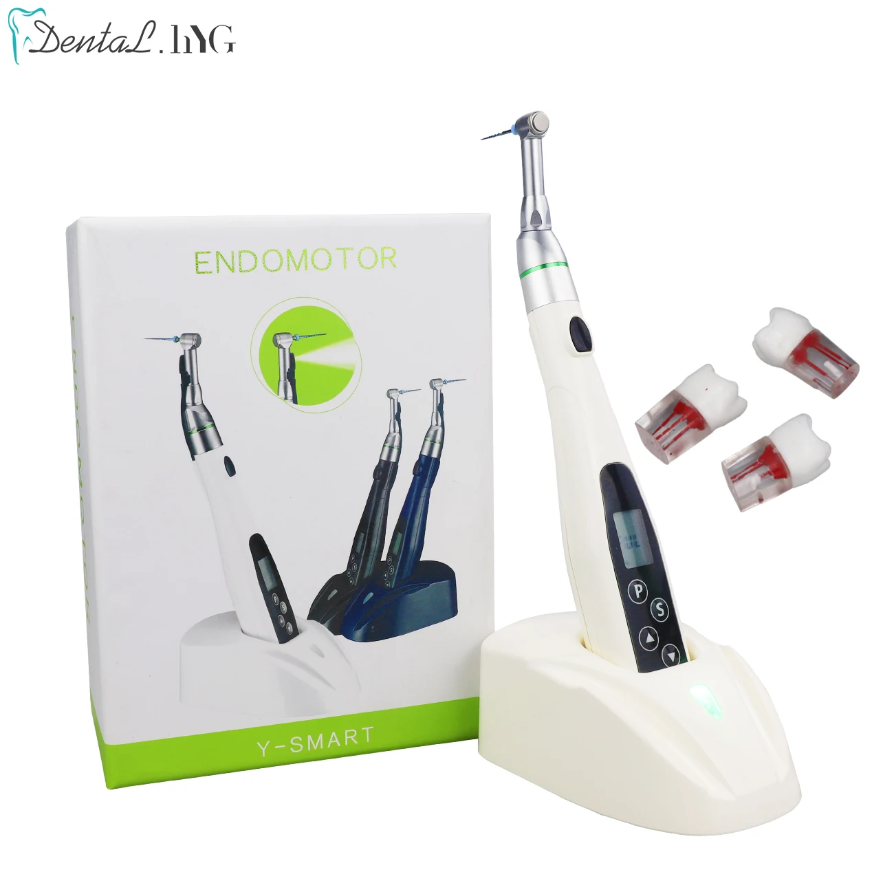 Dental Root Canal Endo Motor LED Wireless Mini 16:1 Reduction Contra Angle Endodontic Treatment Therapy Instrument Dentistry