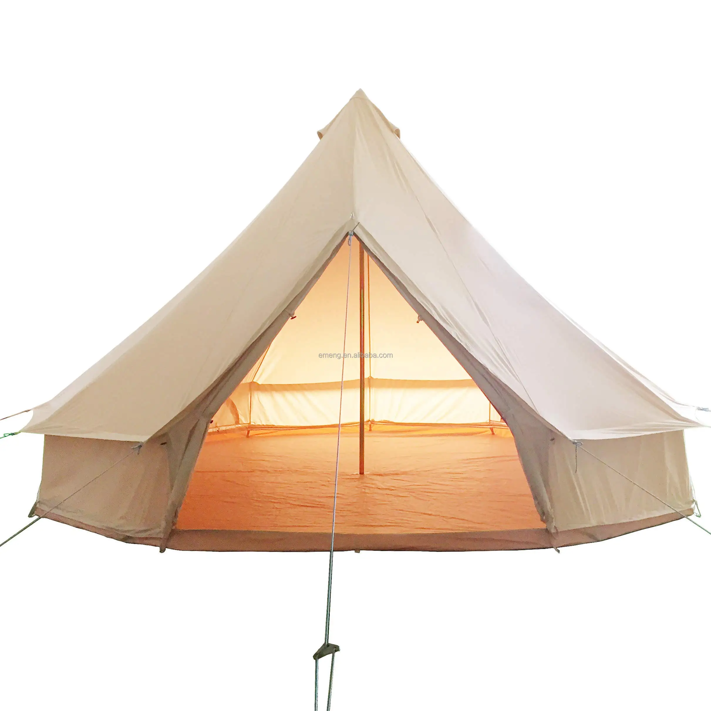 6M oxford cotton outdoor camping tee pee yurt bell tent with stove jack hole